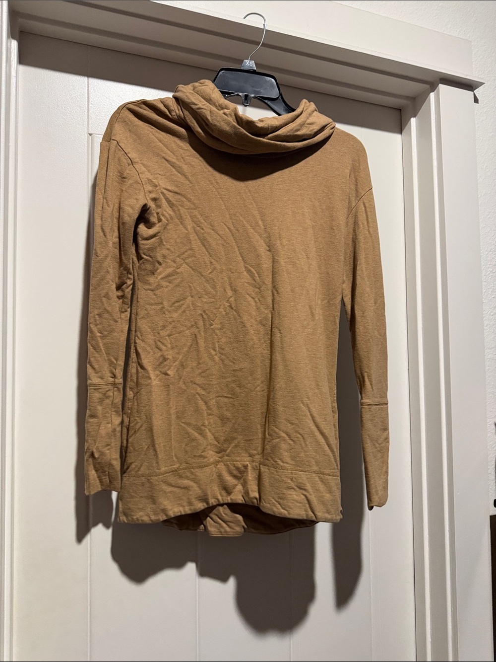 Merona Camel Cowl Neck Long-Sleeve Sweater